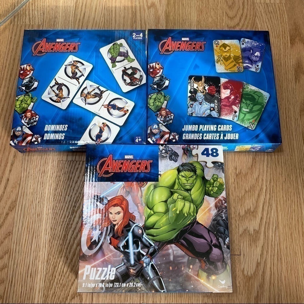 Marvel Avengers Board Game Bundle Puzzle Dominoes Kids Toy NEW